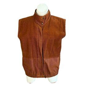 Gloria Vanderbilt for Murjani Vintage 70s Copper Corduroy Vest Size Small